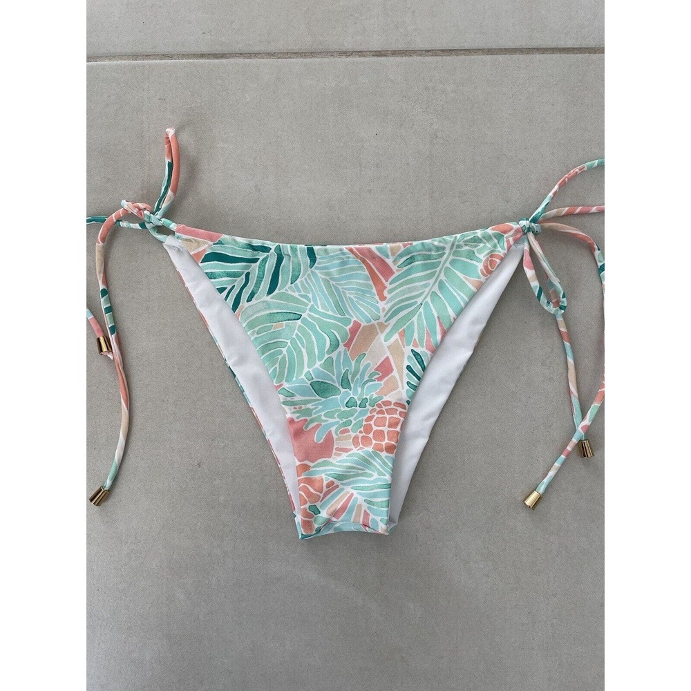 Kenny Flowers Swim String Bikini Bottom Hawaiian Floral Swimwear